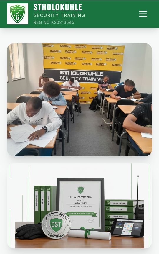 Security training students in session